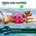 thumbnail image 6 of Kuoser Dog Life Jacket, High Flotation Dog Life Vest for Swimming Boating, Rose-red, XL, 6 of 7