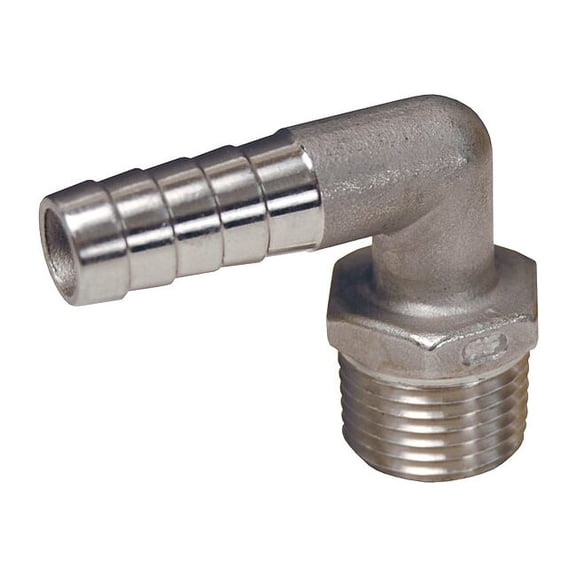 Dixon Barbed Hose Fitting,Hose ID 1/2",NPT 1290808SS