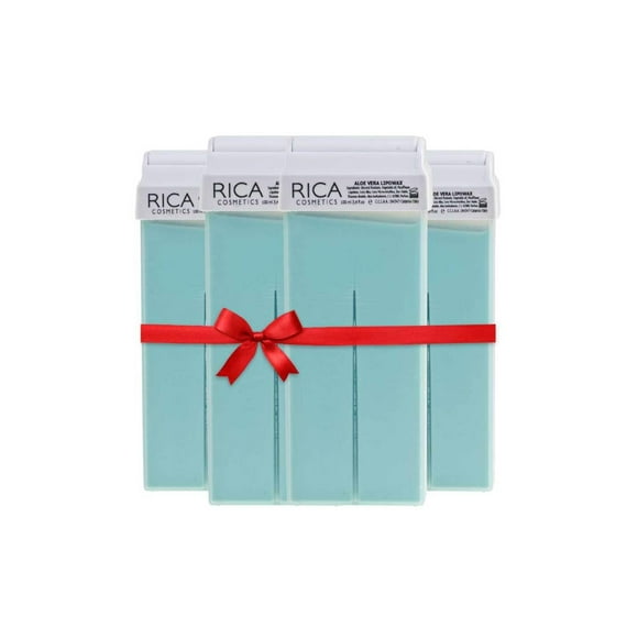 RICA Aloe Vera Roll on waxing Kit - Set of 4 Refill wax - 100 ML