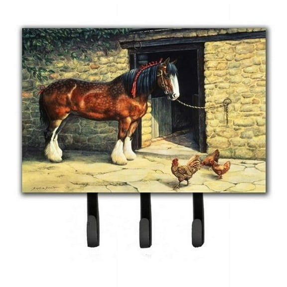 Horse & Chickens by Daphne Baxter Leash or Key Holder