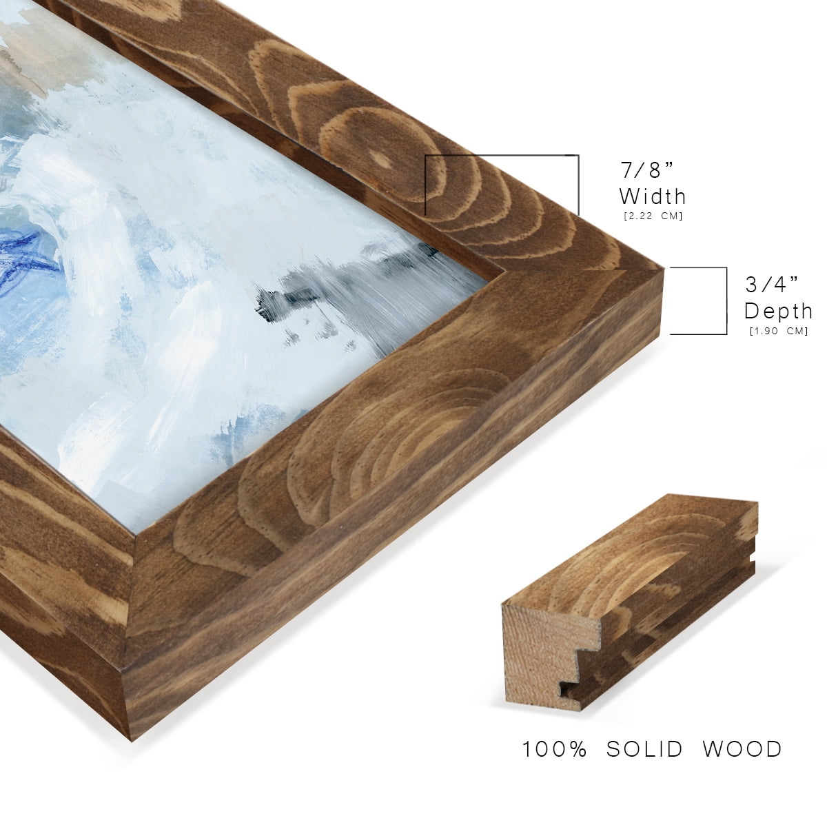 Welle I - Framed Print w/glass - Walnut