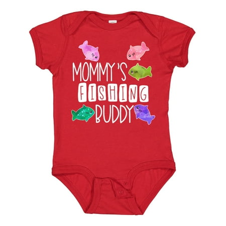 

Inktastic Mommy s Fishing Buddy with Colorful Fish Gift Baby Boy or Baby Girl Bodysuit
