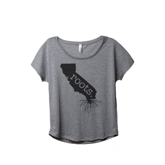Thread Tank Home Roots State Arkansas AR Women's Relaxed Slouchy Dolman T-Shirt Tee Heather Grey Small