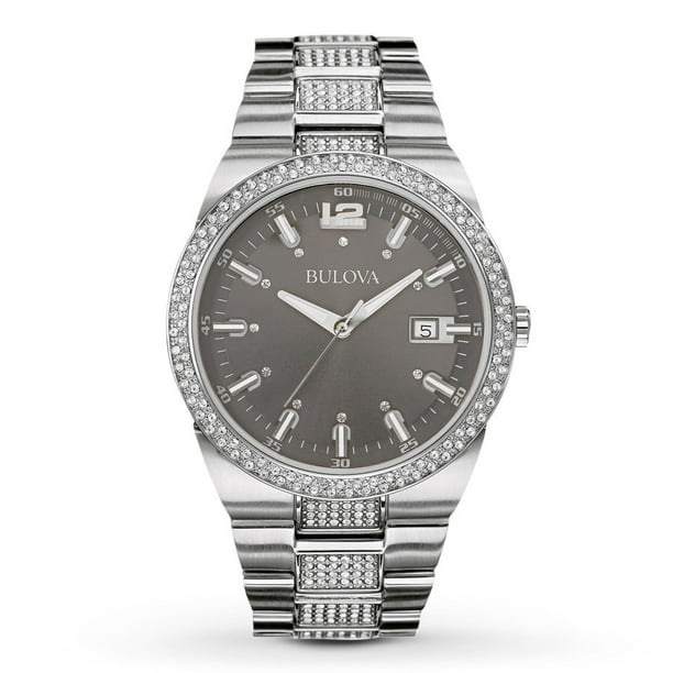 Bulova - Bulova Men's Classic Crystal Stainless Steel Watch 96B221