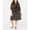 black, variant on Monteau Womens Striped Pocket A-line Dress, Black, Plus Size, 1X