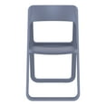 thumbnail image 3 of Luxury Commercial Living 32.25" Dark Gray Solid Outdoor Resin Folding Chair, 3 of 9