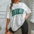 thumbnail image 4 of Women Harajuku Tshirt 1898 Brooklyn New York Letter Print Short Sleeve Tee Tops Summer Casual Oversized T-Shirts Female Clothes, 4 of 7