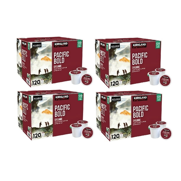 Kirkland Signature Coffee Organic Pacific Bold KCup Pod, 120count 4PK