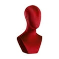thumbnail image 3 of Bothyi Bust Mannequin Head Stable Velvet Block Head for Necklaces Shopping Mall Cap Red, 3 of 8