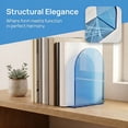 thumbnail image 3 of Unique Bargains 2Pcs Clear Acrylic Modern Non-Skid Bookends Qingchun Blue 4.7*3.9*6.1inch, 3 of 5
