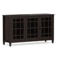thumbnail image 3 of Simpli Home Connaught 60 inch Wide Solid Wood Traditional Wide Storage Cabinet Buffet in Chestnut Brown, 3 of 11