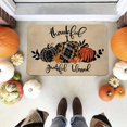 thumbnail image 5 of Fall Pumpkin Doormat,Thankful Grateful Blessed Thanksgiving Autumn Decorative Outdoor Rug Mat Non Slip Rubber Back for Entrance Outside Indoor Kitchen Decoration 30x17 Inch, 5 of 5