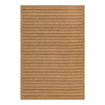 Unique Loom Outdoor Border Collection Area Rug - Checkered (4' x 6' Rectangle Light Brown)