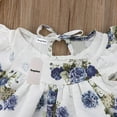 thumbnail image 2 of Honganda Bébé Filles Volant Manches Floral Tops Robe + Bloomers Courtes, 2 of 5