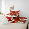 thumbnail image 6 of Homewish Cartoon Santa Claus 7-Piece Twin Bedding Sets,Cartoon Xmas Tree Snowman Bedding Comforter Set,Orange Vehicle Truck Excavator Sheet Sets For Boys Kids,Ultra Soft Home Decor Reversible, 6 of 8