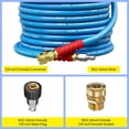 thumbnail image 5 of POHIR 150ft Pressure Washer Hose 3/8" 4800 PSI, Kink Resistant Industrial Grade Hose with Quick Connect Ends and Adapters for Hot & Cold Water up to 248°F, Steel Wire Braided Hose for Power Washing, 5 of 10