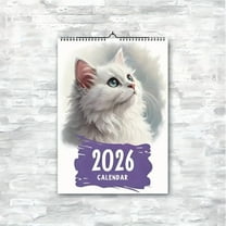 2026 Cute Cats Wall Calendar Looking Up,Adorable Feline Monthly Planner with Ample Space for Notes,Perfect Christmas Gift for Cat Lovers,Stylish Wall Decor for Home,Office or Kitchen