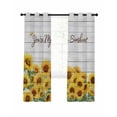 thumbnail image 7 of Sunflower Blackout Curtains for Bedroom, Yellow Summer Botanical Farmhouse Floral Wooden Thermal Insulated Kitchen Drapes with Grommets, Light Blocking Window Treatment, 2 Panels 52" x 63", 7 of 7