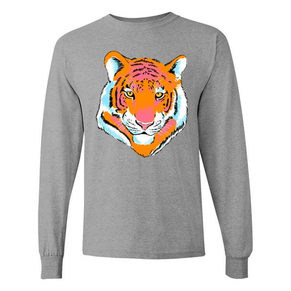 Inktastic Tiger Head Long Sleeve T-Shirt