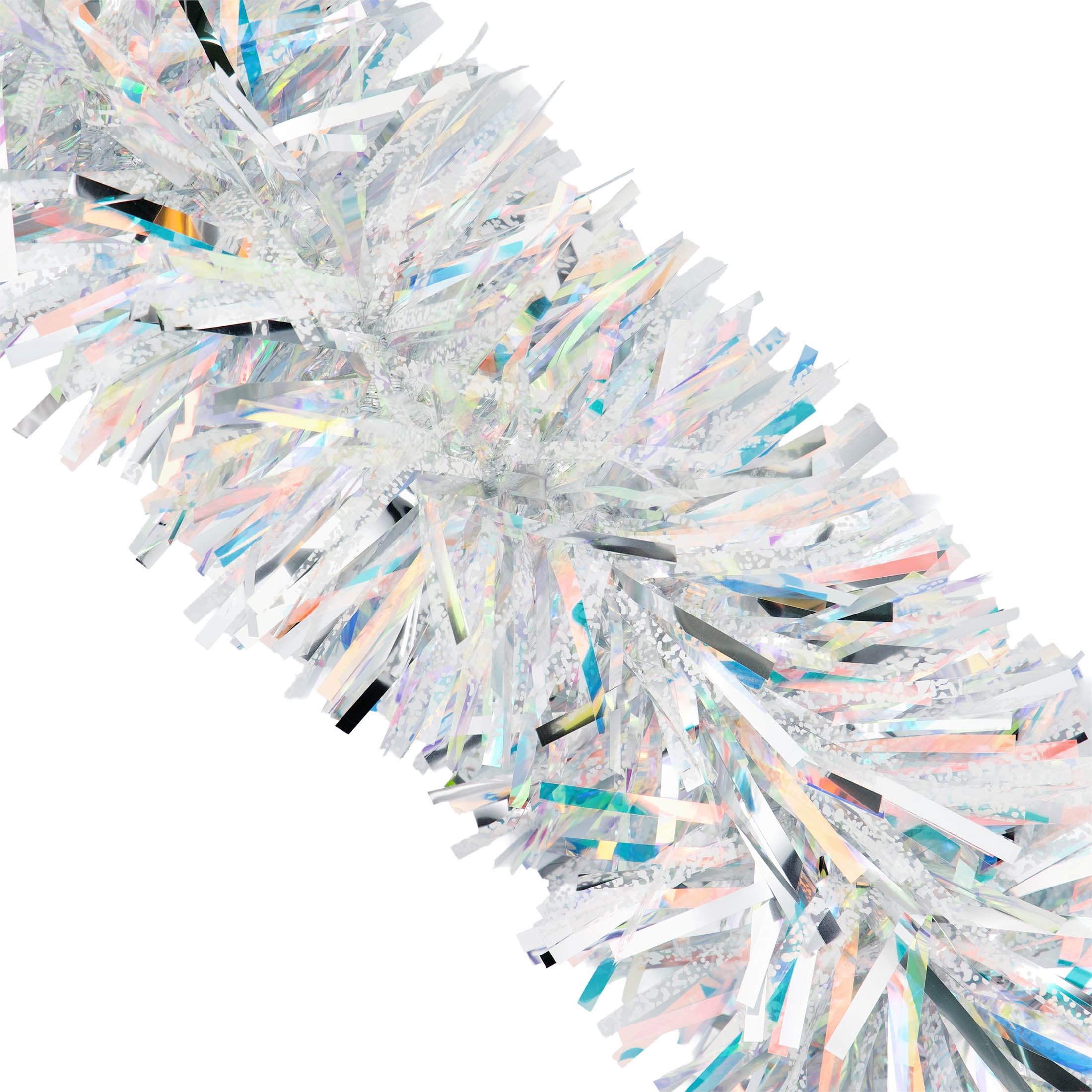 Chunky Tinsel Christmas Garland, White, 6', by Holiday Time