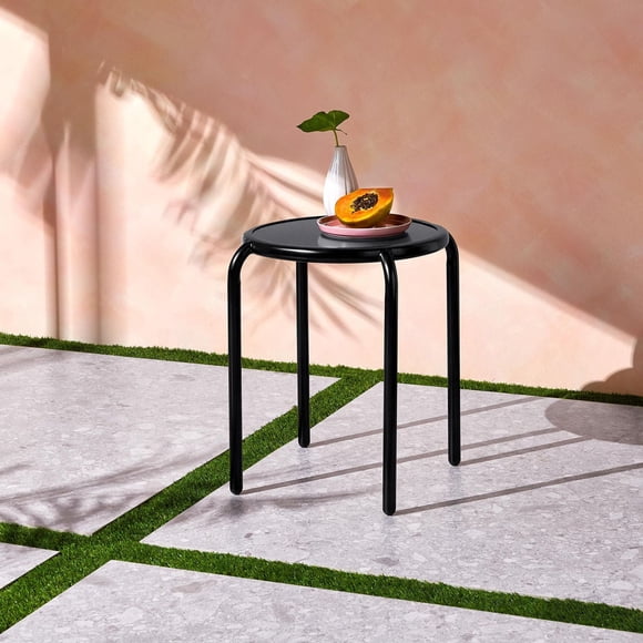 Mainstays Patio Stacking Side Table - Black
