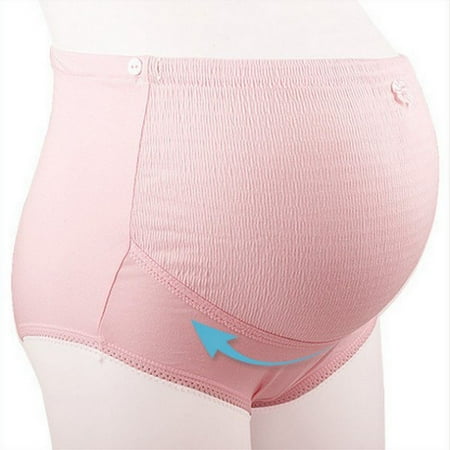 

Promotion Clearance! Cozy Soft Women Maternity Cotton Panties Pregnancy Adjustable High Waist Underwear Pink XL