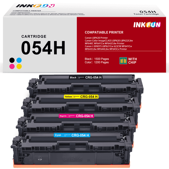 054H 054 Toner Cartridges Compatible for Canon 054 Toner for 054H 054 CRG-054 CRG-054H Canon Toner  (4 Pack)