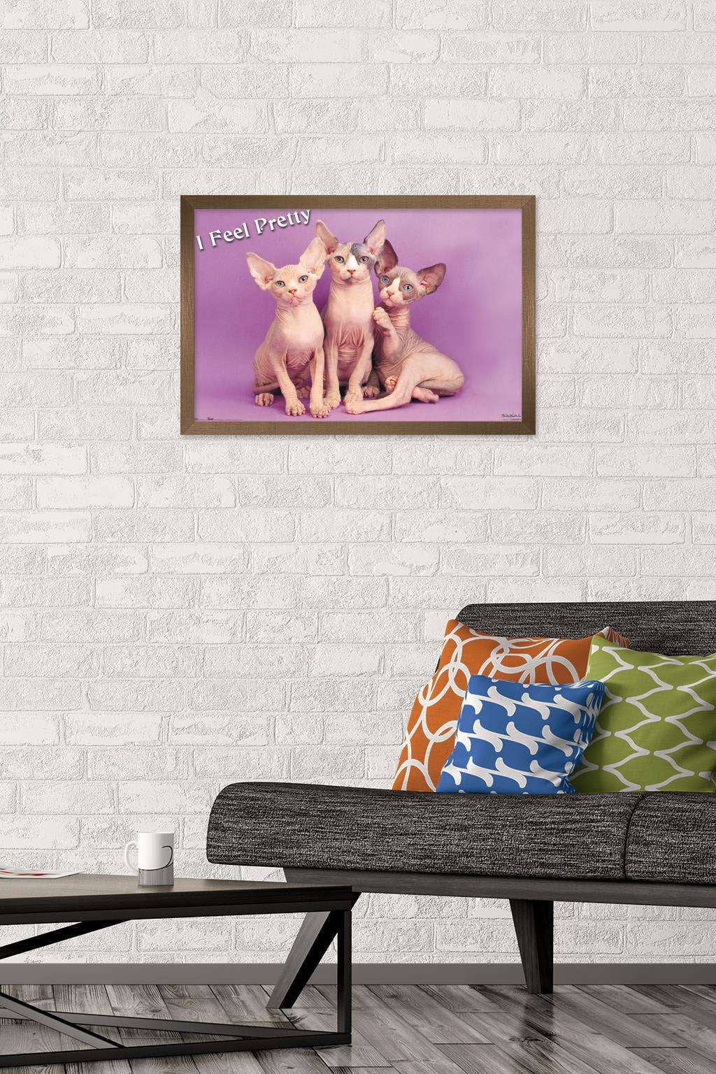 Keith Kimberlin - Kittens - Pretty Kitty Wall Poster, 14.725" x 22.375", Framed