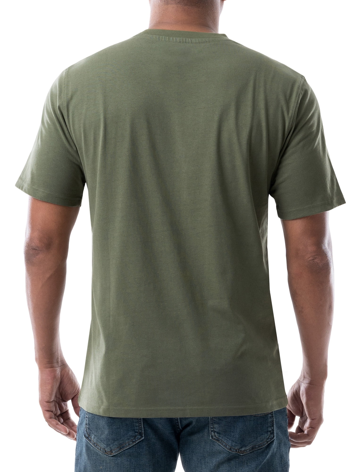 Wrangler Workwear Men's Short Sleeve Heavyweight Pocket Crew T-Shirt