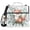Cute Fox in Floral Bouquet, variant on 3 Ring Zipper Binder with Shoulder Strap Waterproof Trapper Keeper 2 Inch D-Ring 500 Sheets Capacity Camping in Forest