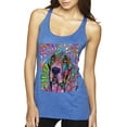 thumbnail image 1 of Colorful Beagle | Dogs Love You | Dean Russo Art Animal Lover Tri-Blend Racerback Tank Top, Vintage Royal, Large, 1 of 6