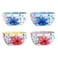 thumbnail image 2 of Bico Flower Carnival Ceramic Bowls Set of 4, 26oz, for Pasta, Salad, Cereal, Soup & Microwave & Dishwasher Safe, 2 of 3