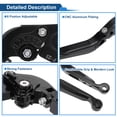thumbnail image 4 of Unique Bargains Short Brake Clutch Levers for APRILIA SHIVER 900 2017-2020 6 Position Adjustable Motorcycle Handlebar Brake Lever T6 6061 Aluminum Alloy Black 1 Set, 4 of 7