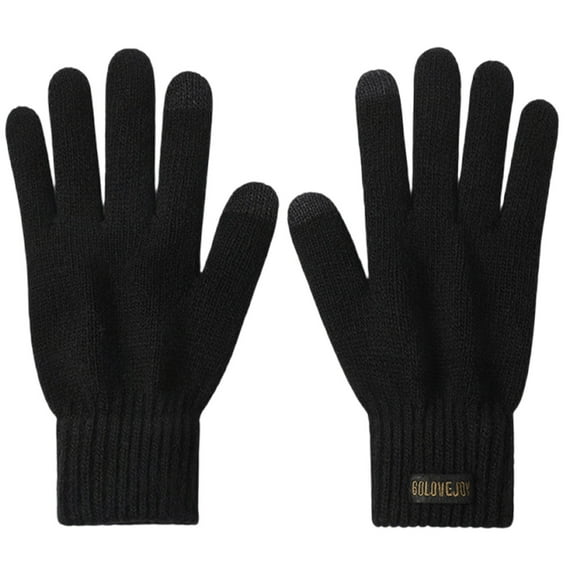 Womens Winter Gloves Touchscreen Warm New Winter Velvet Thickened Warm Gloves Women's Gloves Outdoor Cold Proof Gloves Style B-89 Black XL