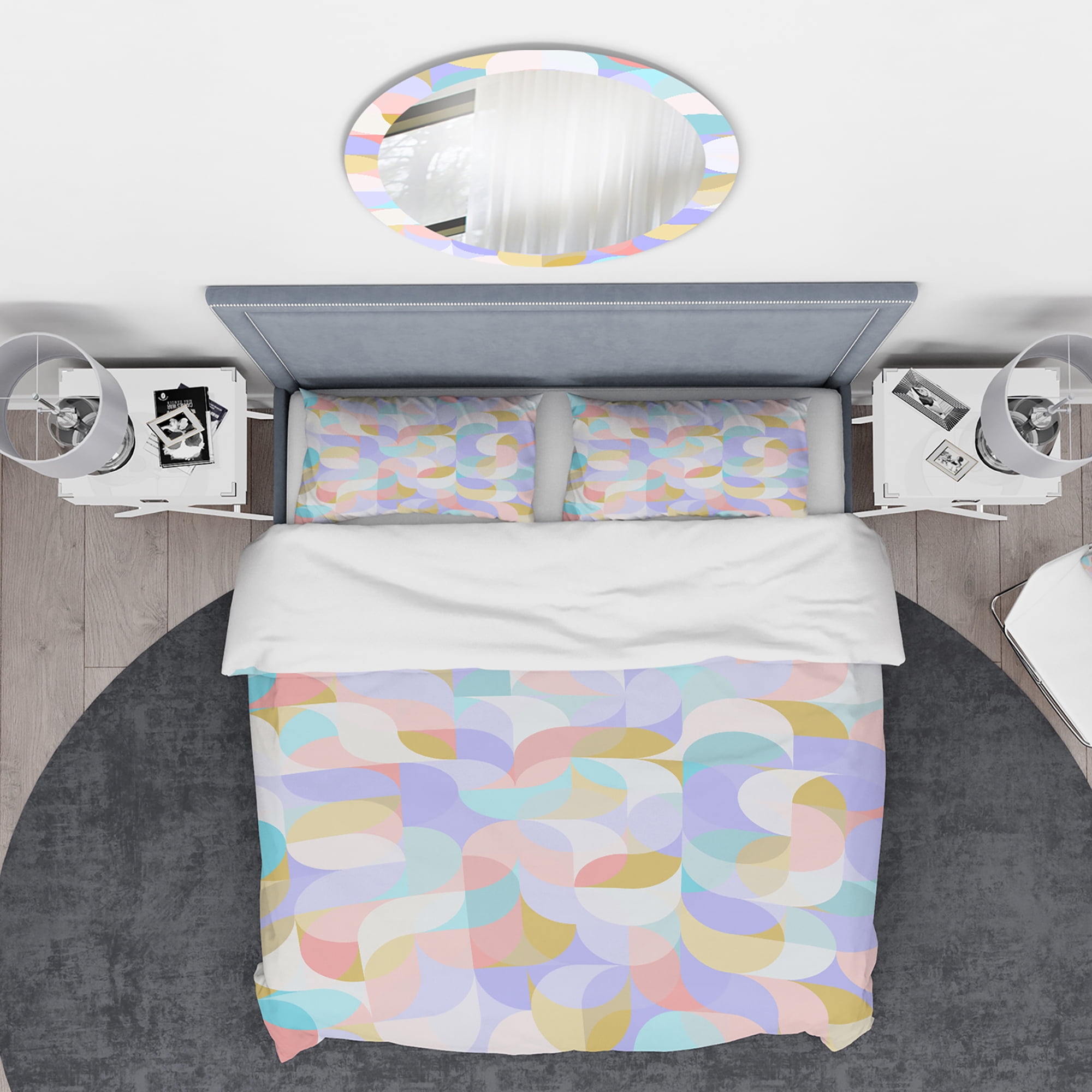 Designart 'Drop-Shaped Twists & Pattern of Undulating Geometric Forms' Duvet Cover Set