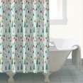 thumbnail image 4 of Light Blue Christmas Tree Pattern Shower Curtain 84"x72" ,Bathroom Decorative Shower Curtains Set with 12 Hooks,Modern Waterproof Washable Shower Curtain, 4 of 6