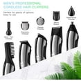 thumbnail image 6 of Beard Trimmer, Cordless Hair Clippers Hair Trimmer for Men, Waterproof Body Mustache Nose Ear Facial Cutting Groomer, Electric Shaver All In 1 Grooming Kit, USB Rechargeable & LED Display, 6 of 6