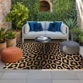 thumbnail image 2 of Leopard Print Outdoor Rug for Patio/Deck/Porch, Non-Slip Large Area Rug 4 x 6 Ft, Farmhouse Gradient Animals Texture Indoor Outdoor Rugs Washable Area Rugs, Reversible Camping Rug Carpet Runner, 2 of 8