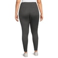 thumbnail image 3 of Terra & Sky Women's Plus Size Brushed Leggings, 2-Pack, 3 of 6
