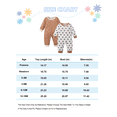 thumbnail image 2 of KIMI BEAR 12 Months Infant Baby Girl Romper 18 Months Clothing 2 Packs Long Sleeves Floral Bowknot Bodysuit One-piece Jumpsuit 2pcs Clothes Brown, 2 of 7