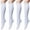 Pure White, variant on Knee High Socks for Women, Cotton White Long Tube Sock for Boot Outdoor Sport