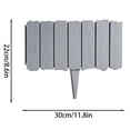 thumbnail image 3 of 12 Panel Decorative Garden Fence, Rock Gray Landscape Border Edging for Flower Beds Lawns, Plastic Yard Fencing with Interlocking Design, Outdoor Plant Protection Barrier, Easy Install Garden Border, 3 of 5