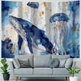 thumbnail image 4 of Orinice Whale Jellyfish Ocean Tapestry Wall Hanging Unique Style Graphic Tapestries for Home Wall Decor Art Living Room Bedroom 50x40inch, 4 of 6