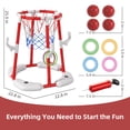 thumbnail image 3 of Poolside Basketball & Ringtoss Game Toy, Swimming Pool Basketball Hoop with 4 Balls &4 Rings, Basketball Toy for Kids 3+, 3 of 9