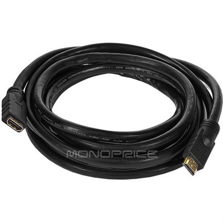 UPC: 0844660033431 | Monoprice 10 ft HDMI Extension Cable – Black Network Cable