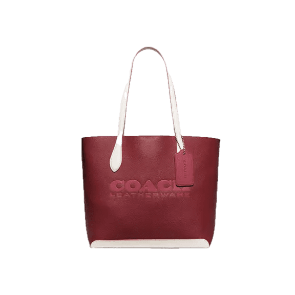 Coach Kia Tote In Colorblock Cherry Multi