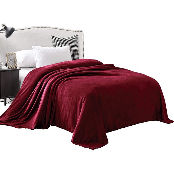 Exclusivo Mezcla Twin Size Flannel Fleece Velvet Plush Bed Blanket as Bedspread, Coverlet, Bed