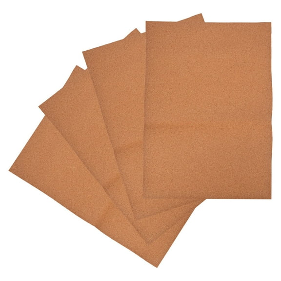 Pretyzoom 4Pcs Cork Roll Liner For Kitchen Cabinets And Shelves Non-Slip Light Brown