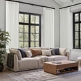 thumbnail image 2 of Jainmy Pinch Pleated Sheer Curtains,Drapes Back Tab Pleat Hooks Rings,Neutral Boho Window Curtains Living Room Bedroom,2 Panels,White,40"×90", 2 of 10