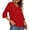 Z57 Red, variant on Women's Tops Dressy Casual 3/4 Sleeve V Neck Cotton Shirts Eyelet Hollow Out Lace Trim Tunic Blouses Lightweight Breathable office Work Summer Top Red,L